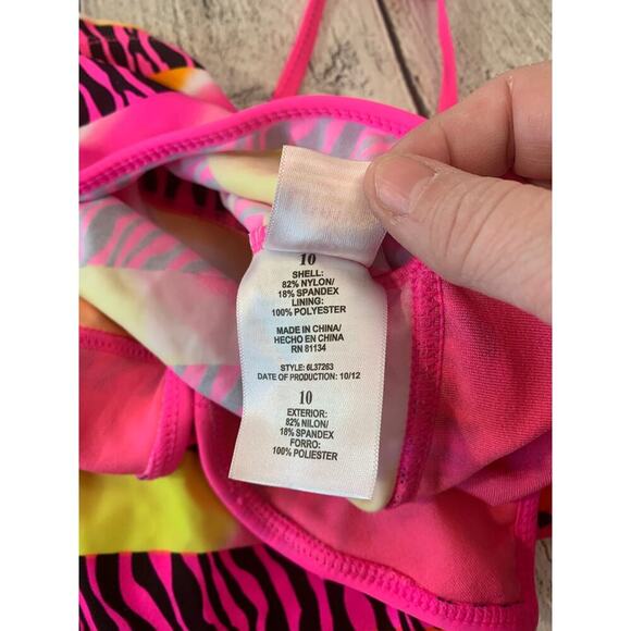 LAGUNA Girl’s Wild Zebra Tankini Swim Set / Size: 10 - Picture 10 of 10